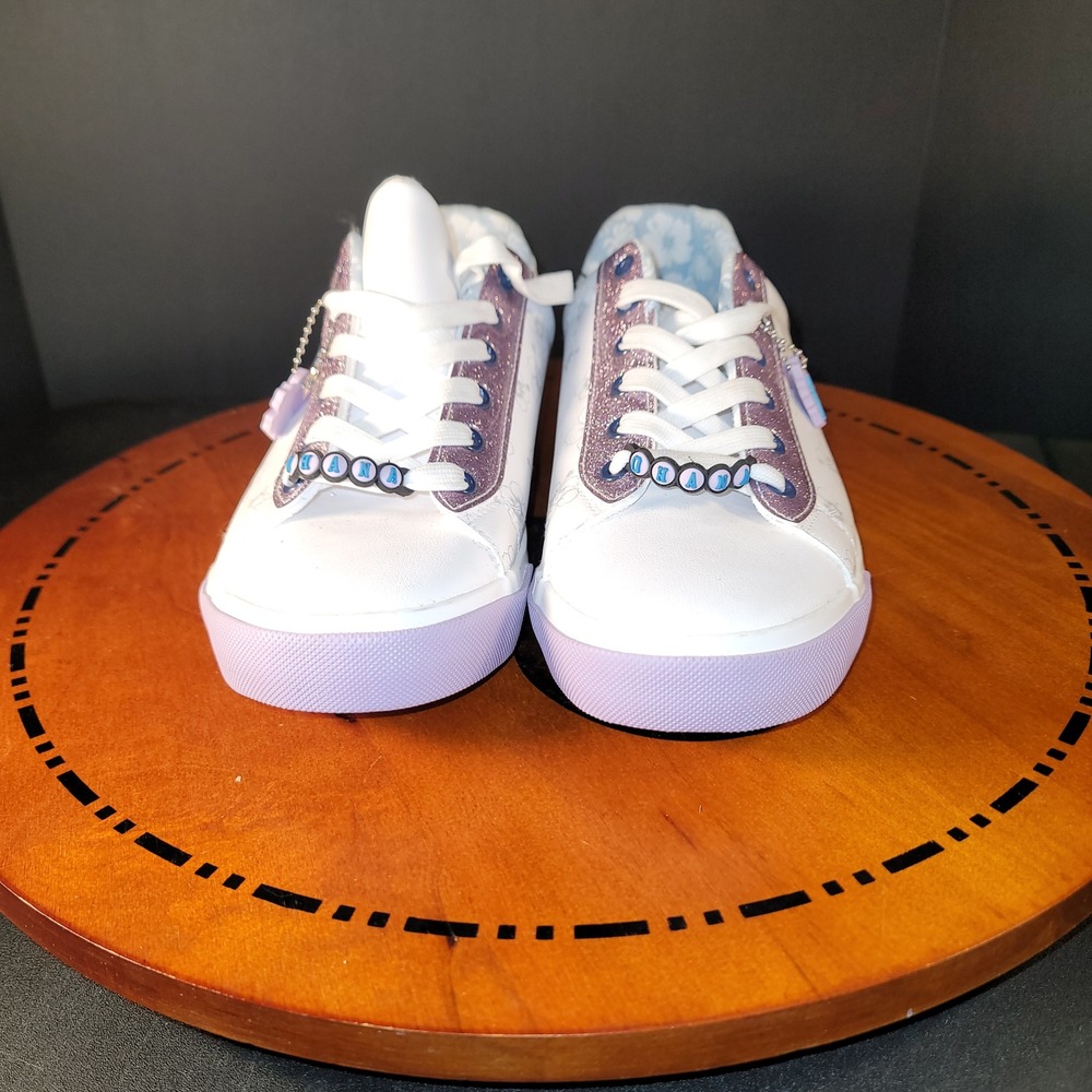 Disney Ground Up Lilo & Stitch Womens White Purple Glitter Ohana Sneakers Sz 11 - Picture 3 of 8